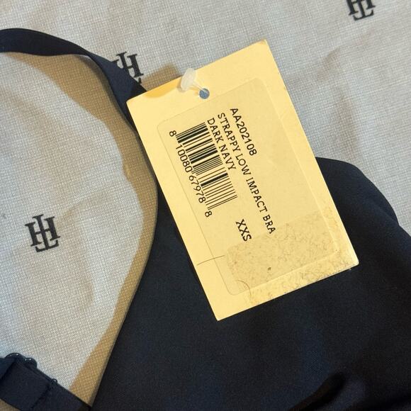 All Access Nyc Strappy Low Impact Bra Ruched Adjustable Dark Navy Size XXS NWT - Picture 12 of 13